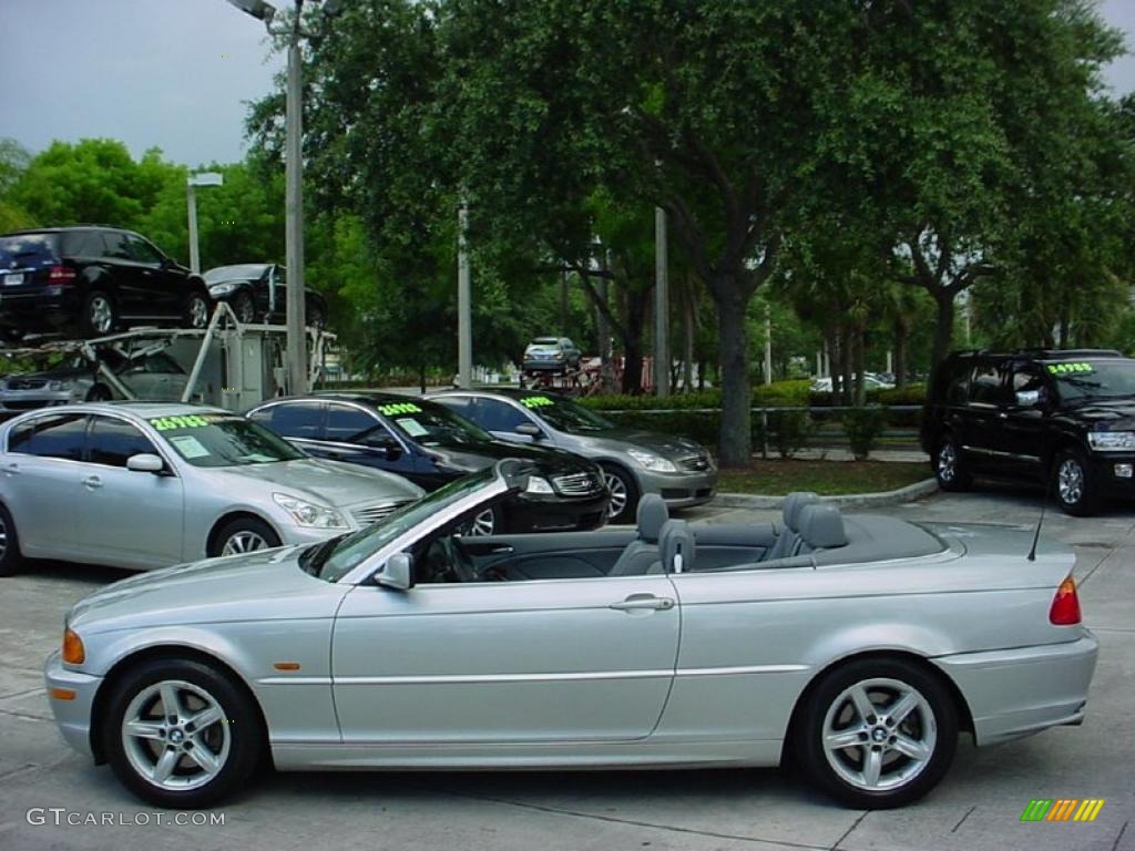 2002 3 Series 325i Convertible - Titanium Silver Metallic / Grey photo #9