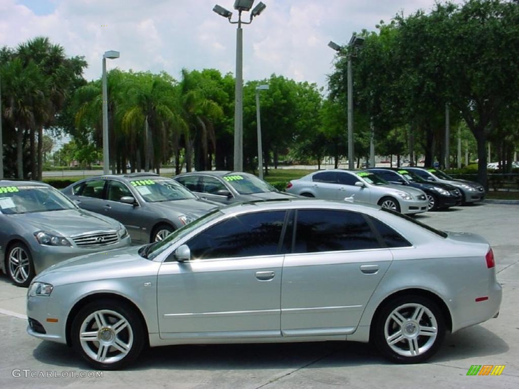 2008 A4 2.0T Sedan - Light Silver Metallic / Black photo #9