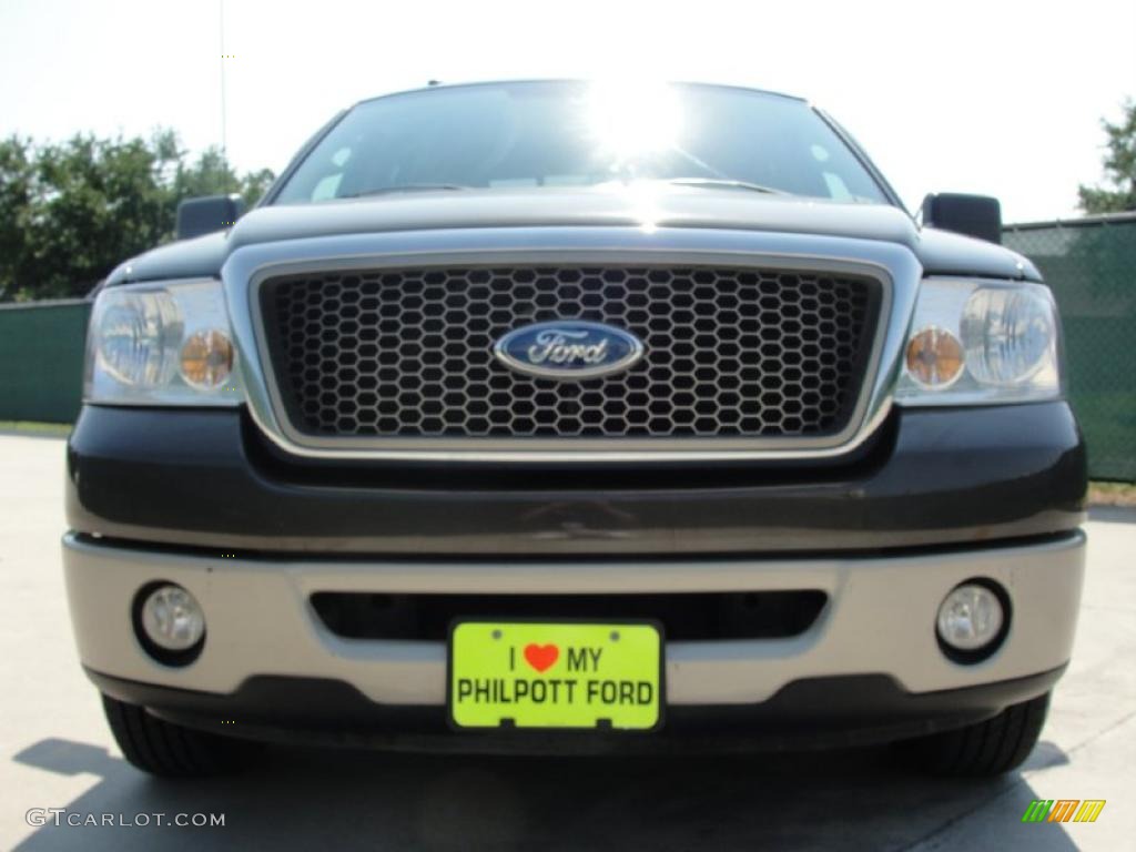 2007 F150 Lariat SuperCrew - Dark Stone Metallic / Tan photo #9