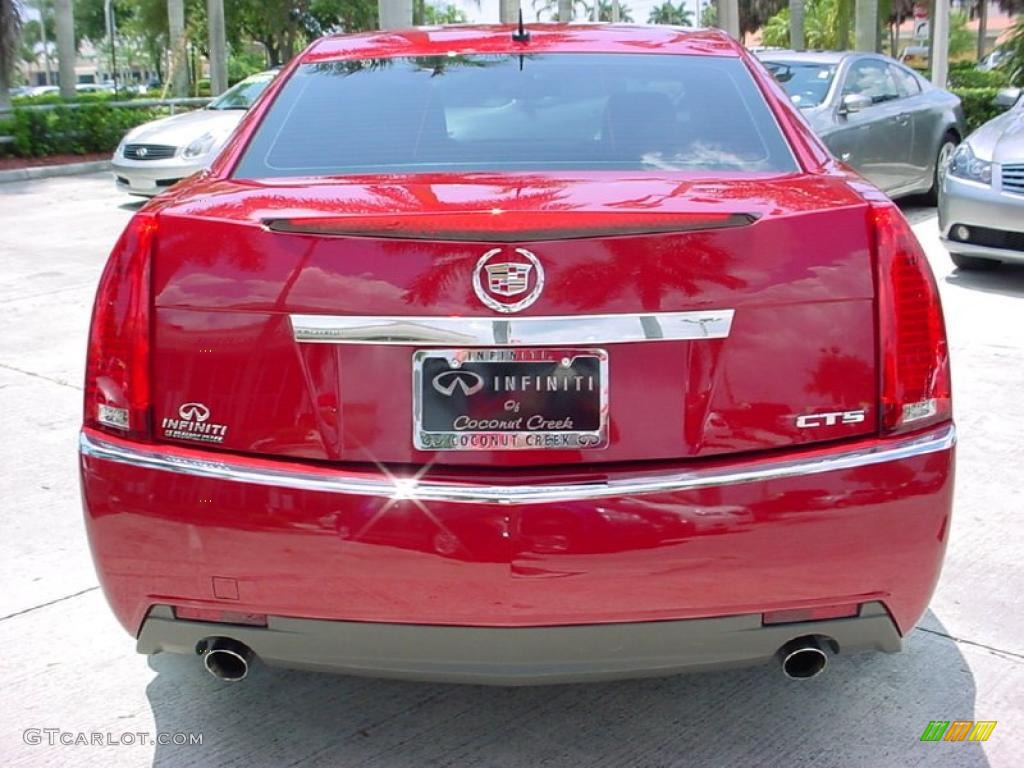 2008 CTS Sedan - Crystal Red / Light Titanium/Ebony photo #7