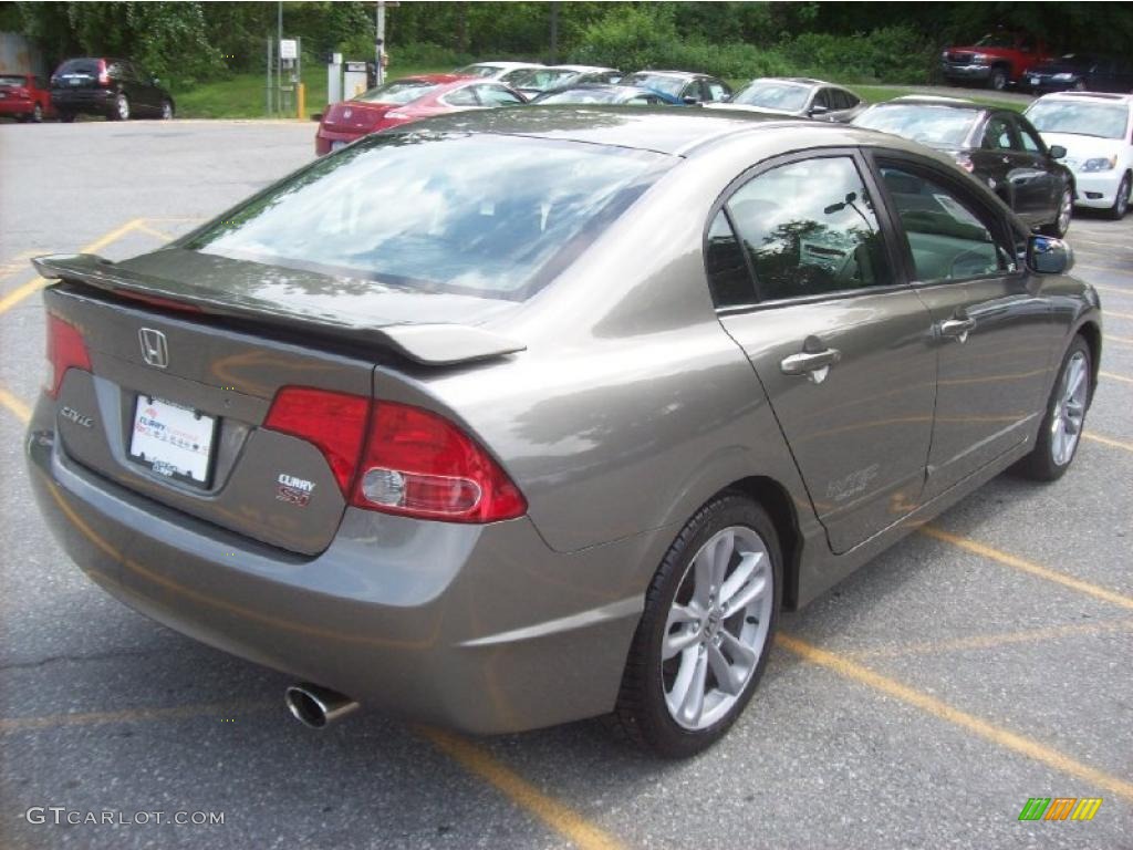 2007 Civic Si Sedan - Borrego Beige Metallic / Black photo #23