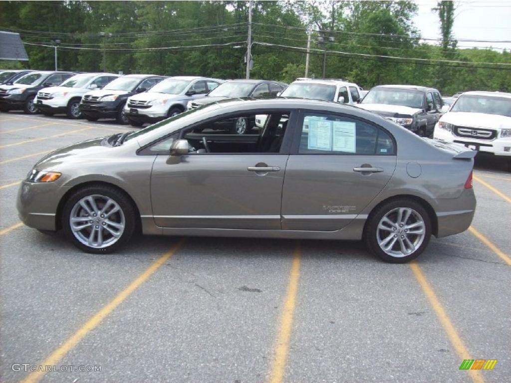 2007 Civic Si Sedan - Borrego Beige Metallic / Black photo #25