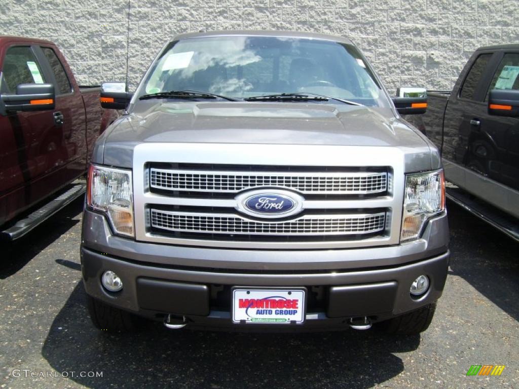 2010 F150 Platinum SuperCrew 4x4 - Sterling Grey Metallic / Medium Stone Leather/Sienna Brown photo #3