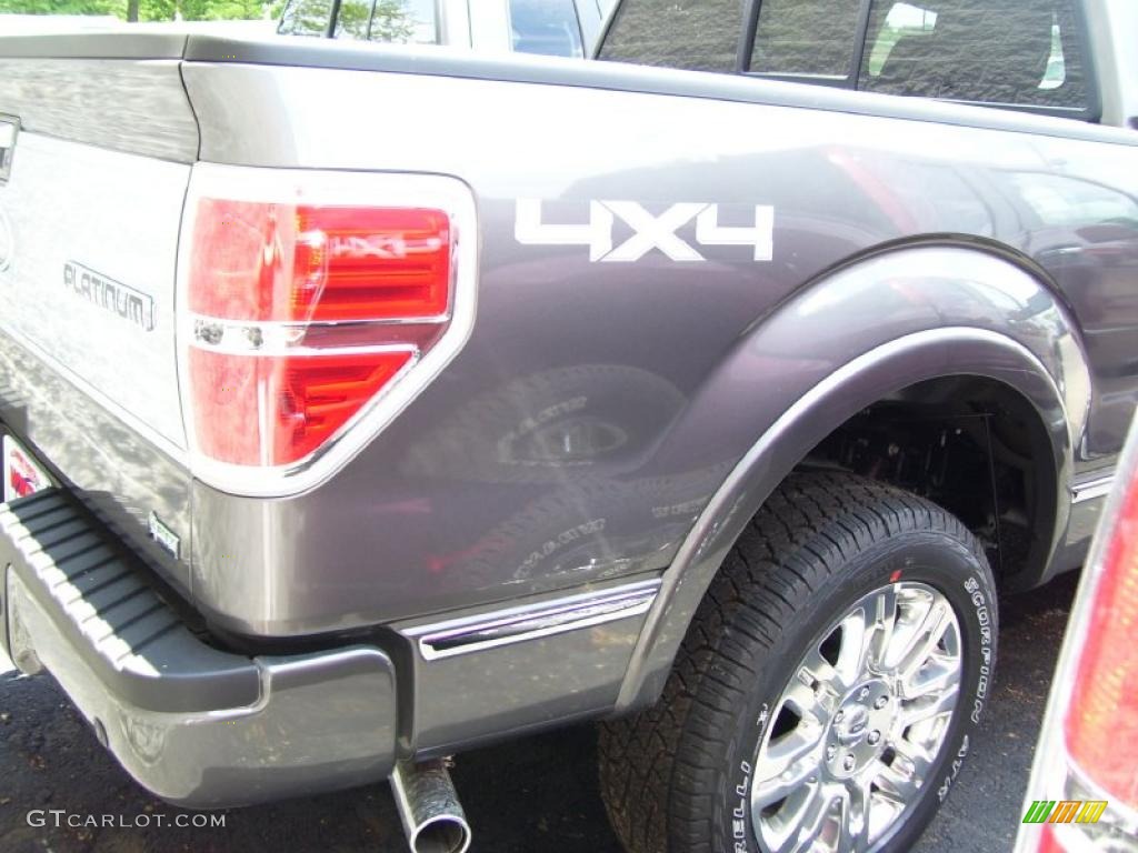2010 F150 Platinum SuperCrew 4x4 - Sterling Grey Metallic / Medium Stone Leather/Sienna Brown photo #5