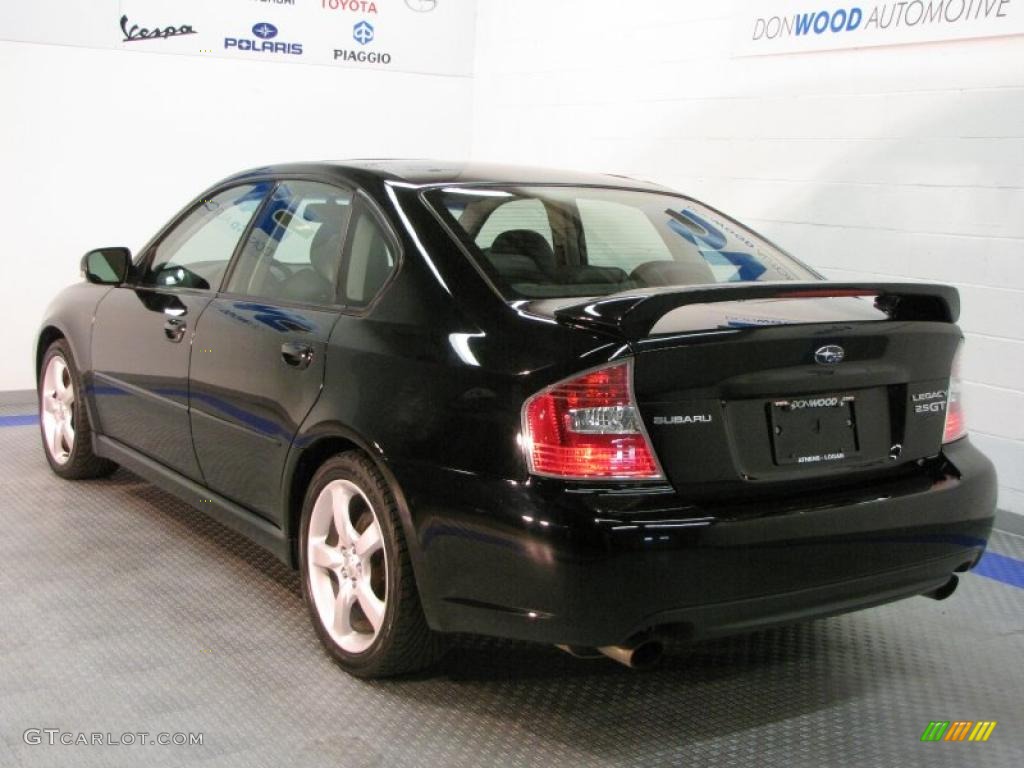 2006 Legacy 2.5 GT Limited Sedan - Obsidian Black Pearl / Off-Black photo #3