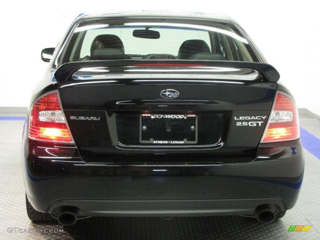2006 Legacy 2.5 GT Limited Sedan - Obsidian Black Pearl / Off-Black photo #8