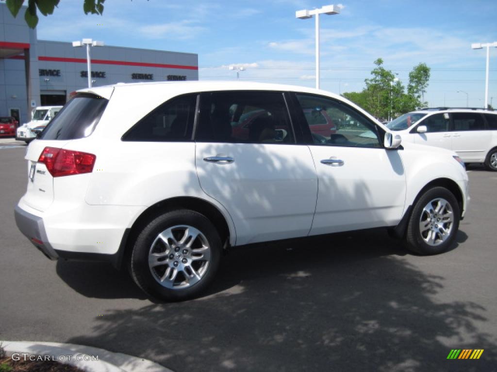 2007 MDX Technology - Aspen White Pearl / Taupe photo #2