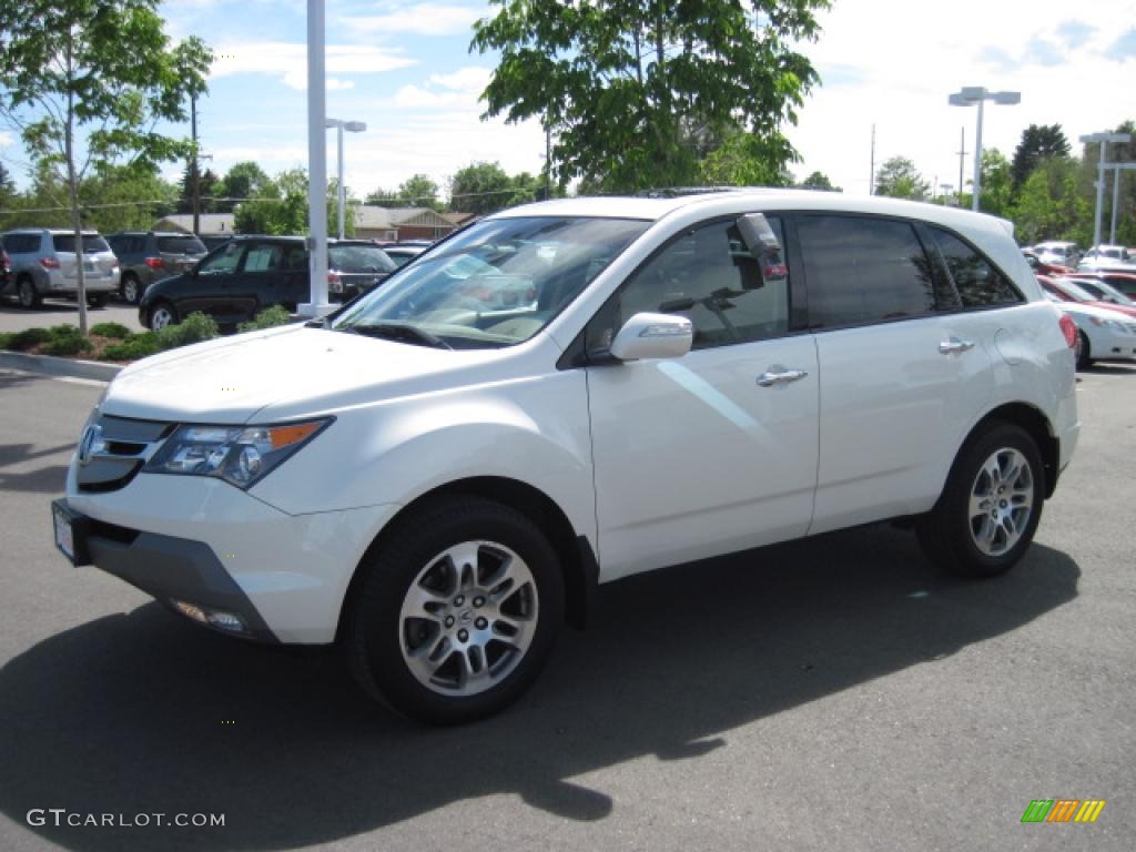 2007 MDX Technology - Aspen White Pearl / Taupe photo #5