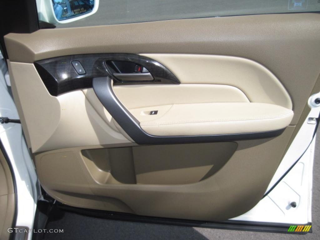 2007 MDX Technology - Aspen White Pearl / Taupe photo #8