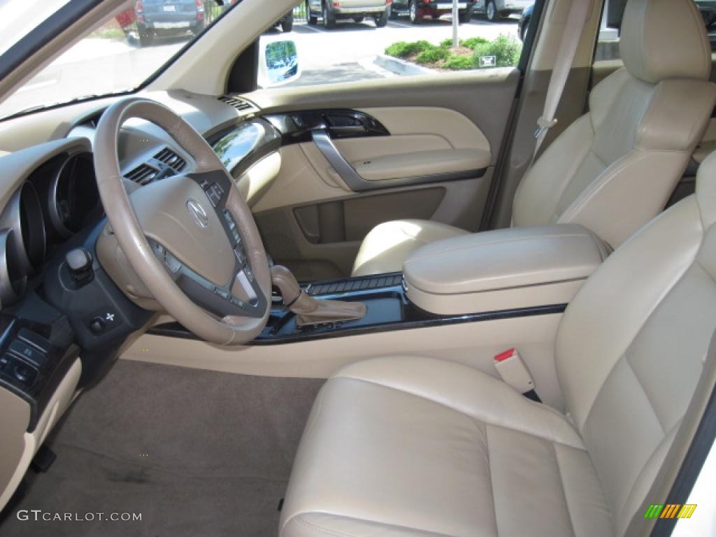 2007 MDX Technology - Aspen White Pearl / Taupe photo #9