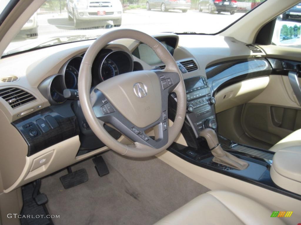2007 MDX Technology - Aspen White Pearl / Taupe photo #16