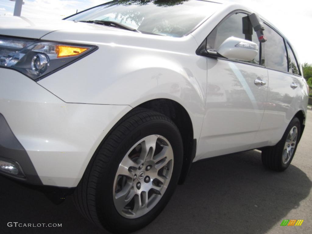 2007 MDX Technology - Aspen White Pearl / Taupe photo #42