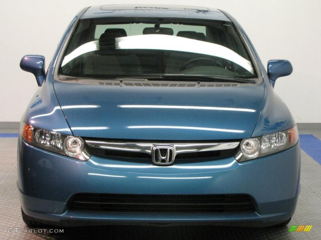 2007 Civic EX Sedan - Atomic Blue Metallic / Gray photo #7