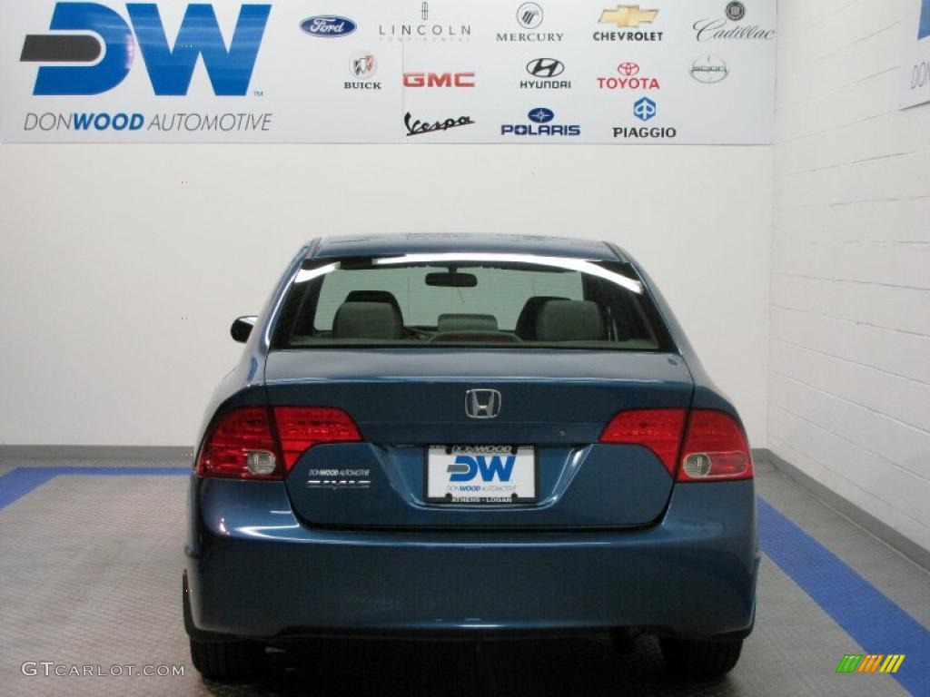 2007 Civic EX Sedan - Atomic Blue Metallic / Gray photo #8