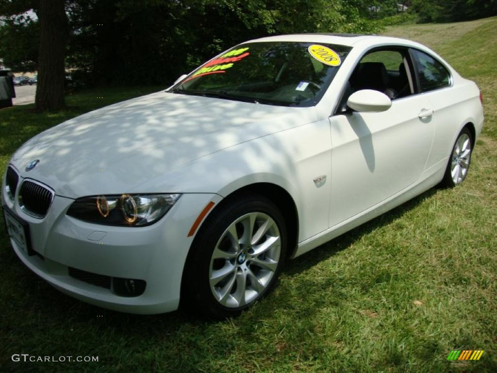 2008 3 Series 335xi Coupe - Alpine White / Black photo #2