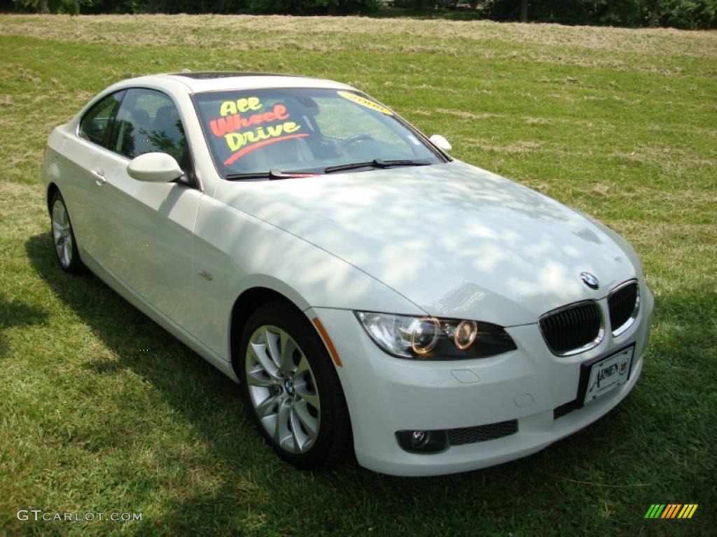 2008 3 Series 335xi Coupe - Alpine White / Black photo #4