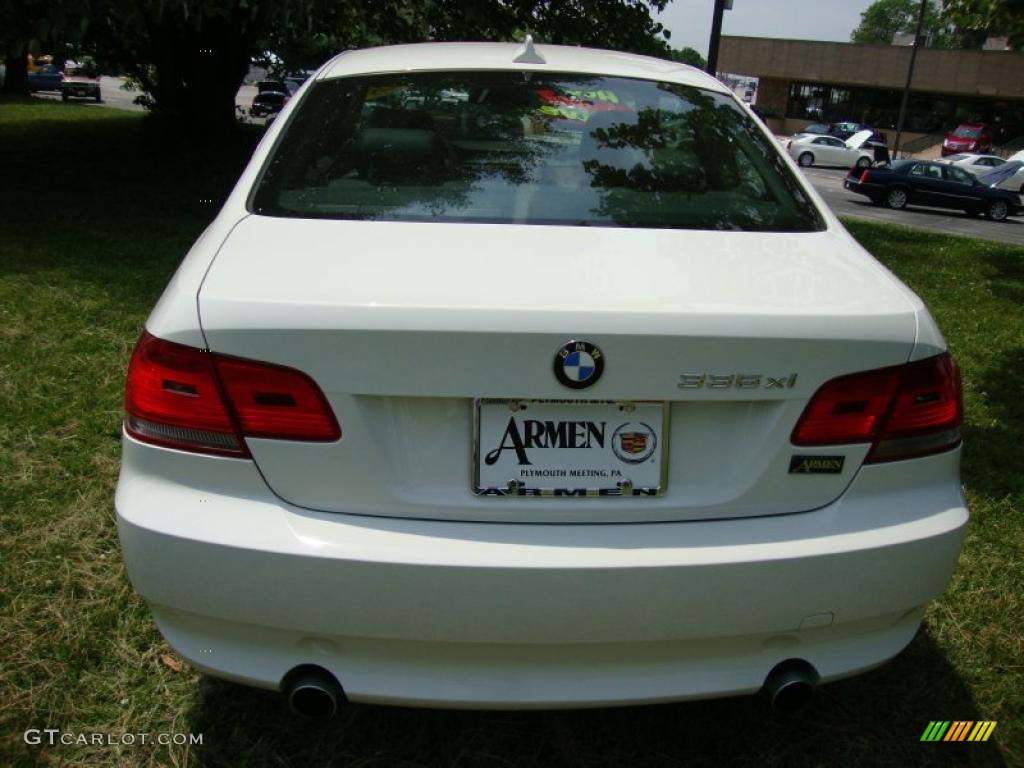 2008 3 Series 335xi Coupe - Alpine White / Black photo #8