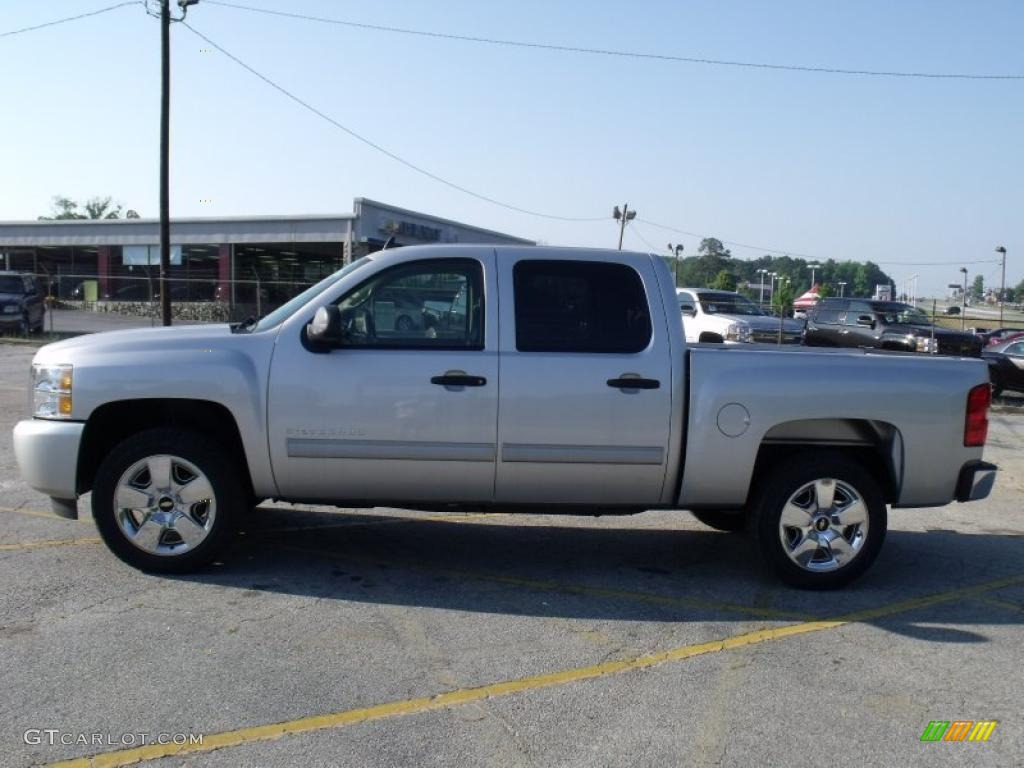 2010 Silverado 1500 LT Crew Cab - Sheer Silver Metallic / Ebony photo #2