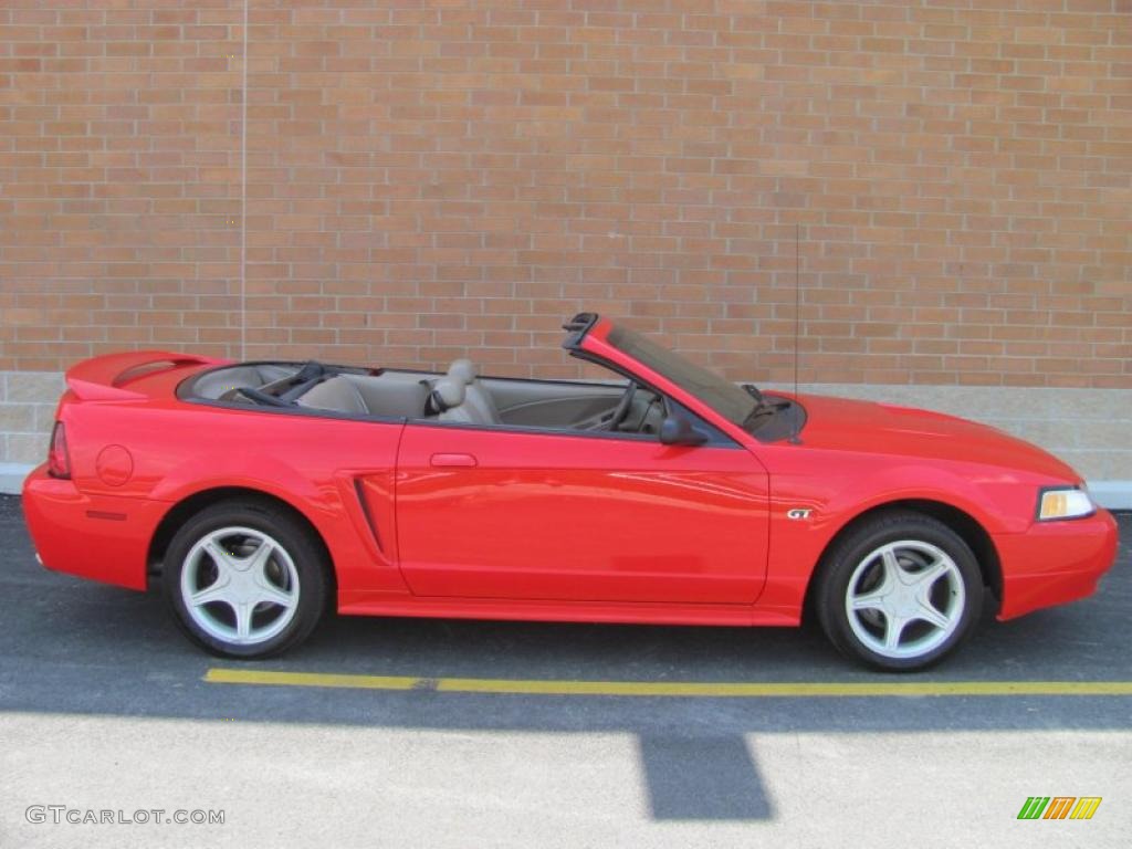 2000 Mustang GT Convertible - Performance Red / Medium Parchment photo #2