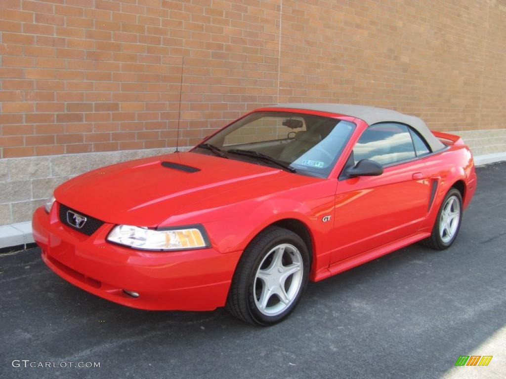 2000 Mustang GT Convertible - Performance Red / Medium Parchment photo #5