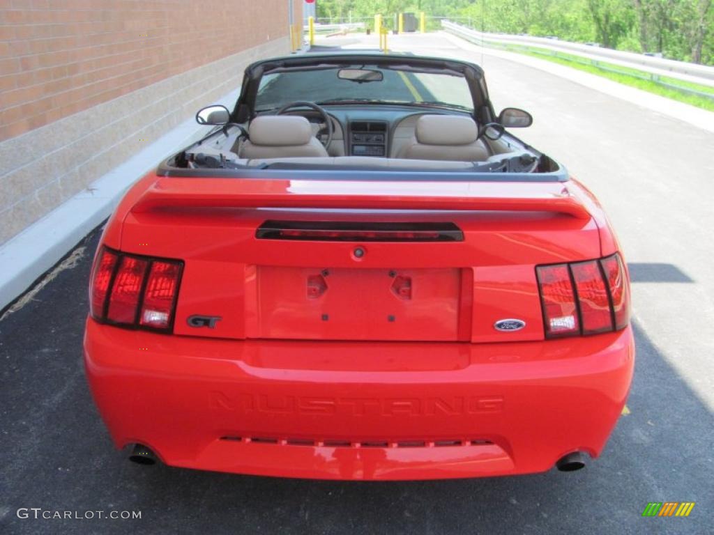 2000 Mustang GT Convertible - Performance Red / Medium Parchment photo #11