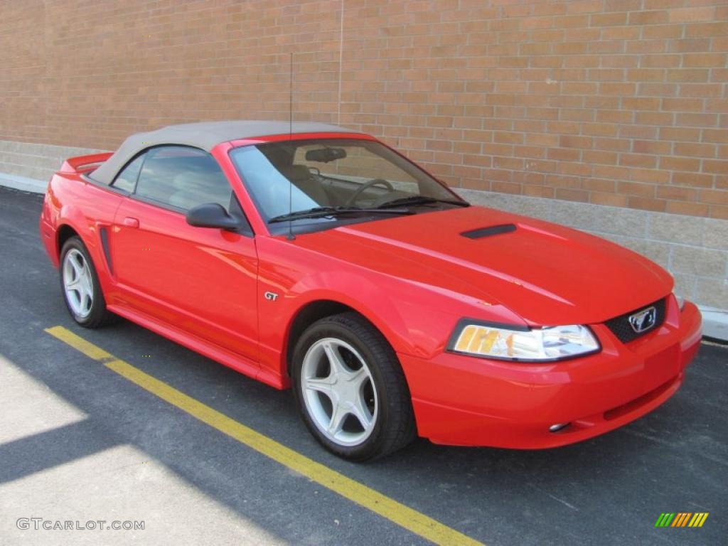 2000 Mustang GT Convertible - Performance Red / Medium Parchment photo #15