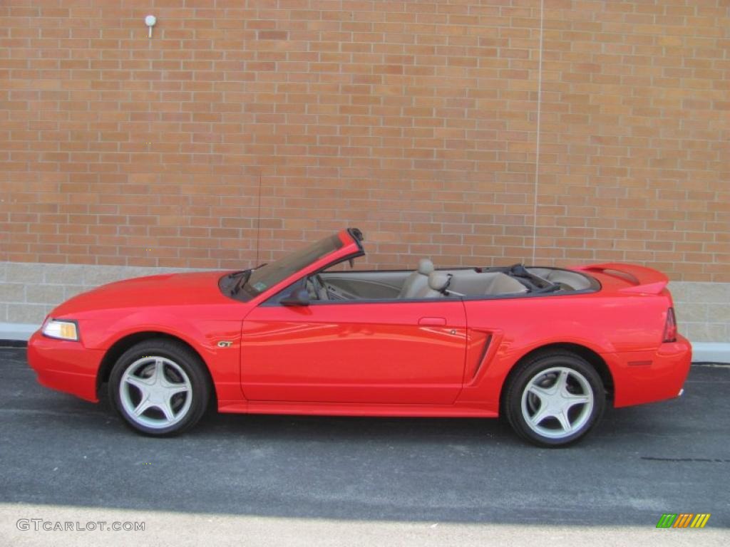 2000 Mustang GT Convertible - Performance Red / Medium Parchment photo #17