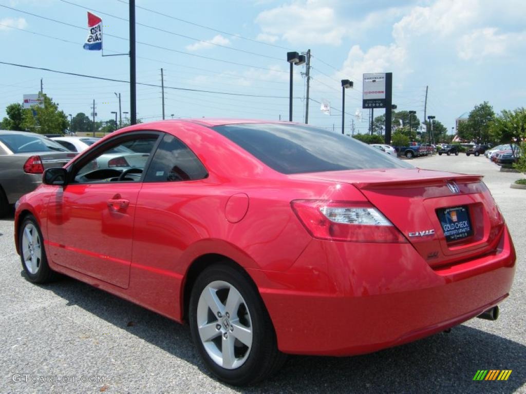 2007 Civic EX Coupe - Rallye Red / Gray photo #3