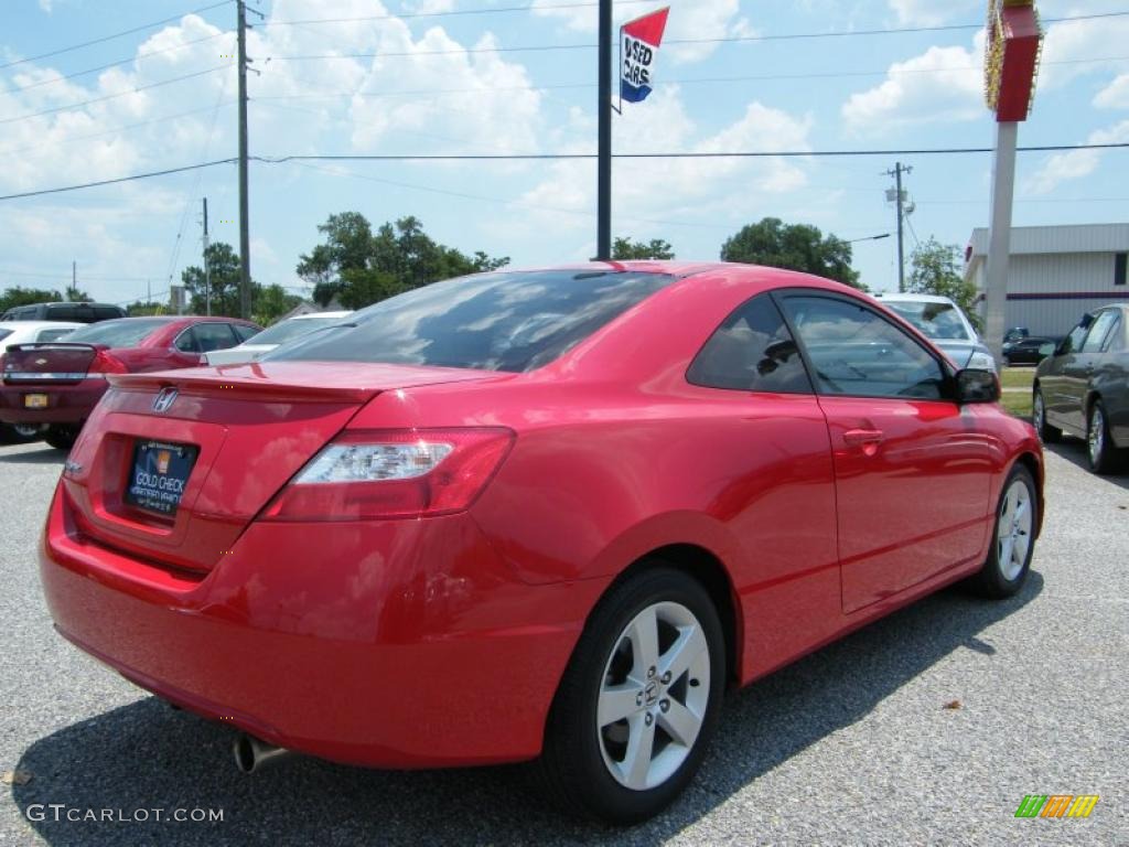 2007 Civic EX Coupe - Rallye Red / Gray photo #5