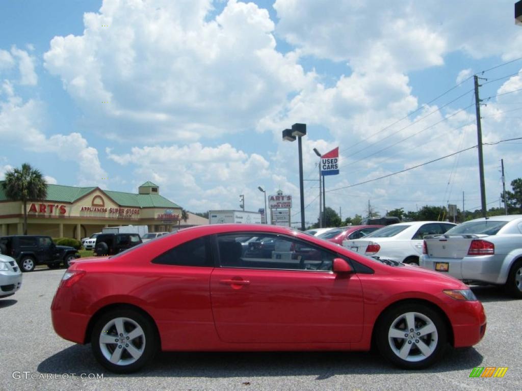 2007 Civic EX Coupe - Rallye Red / Gray photo #6