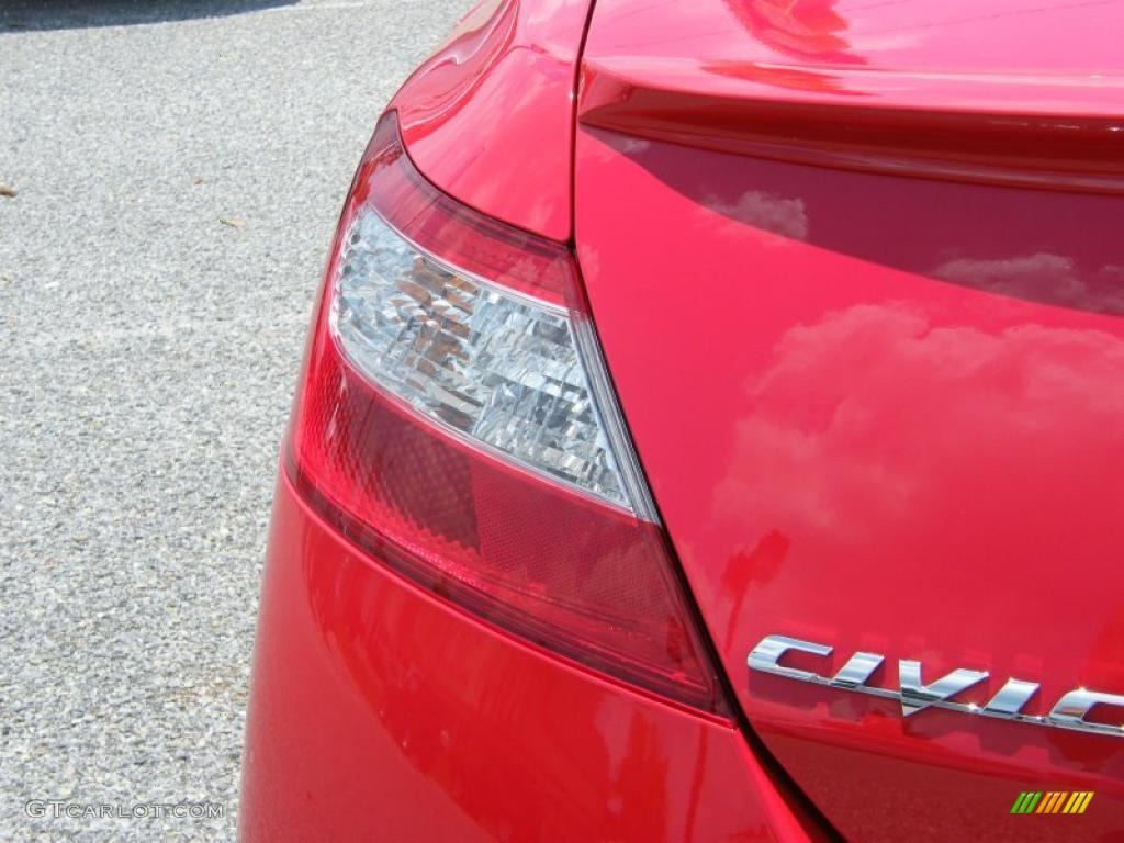 2007 Civic EX Coupe - Rallye Red / Gray photo #10