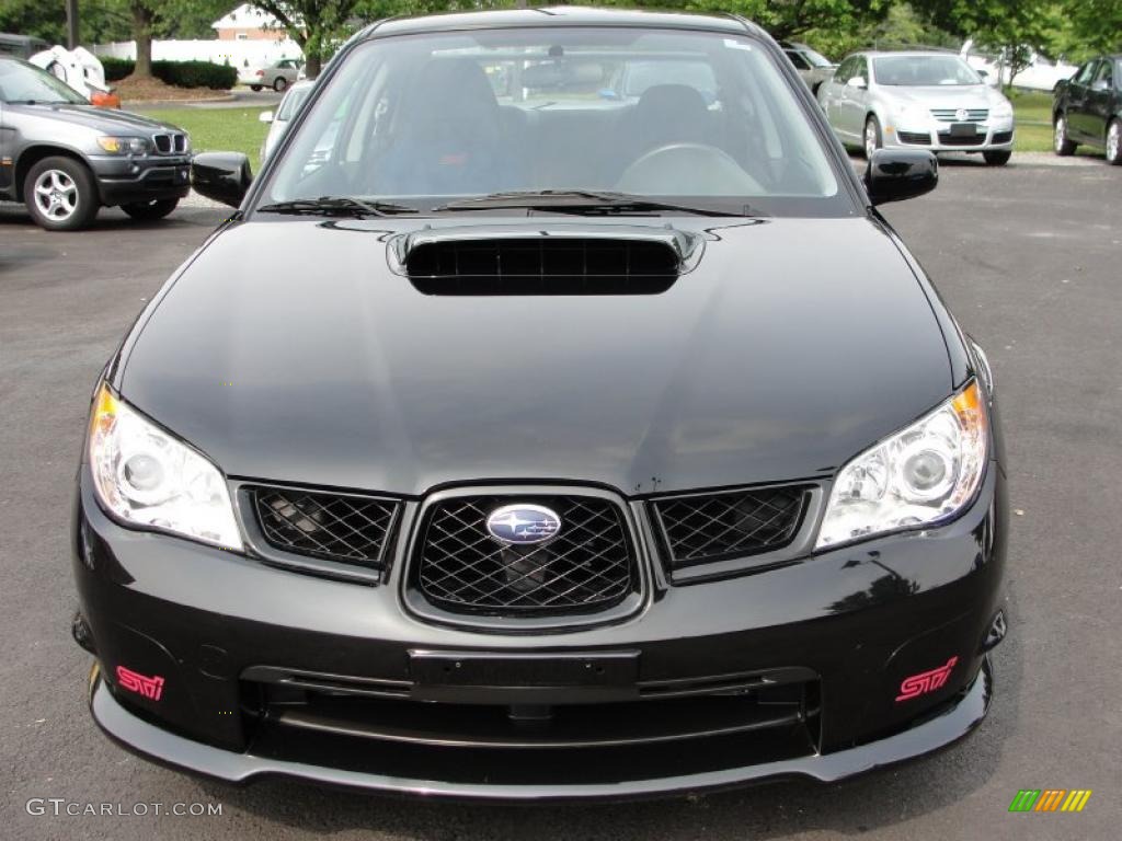 2007 Impreza WRX STi - Obsidian Black Pearl / Blue Alcantara photo #2