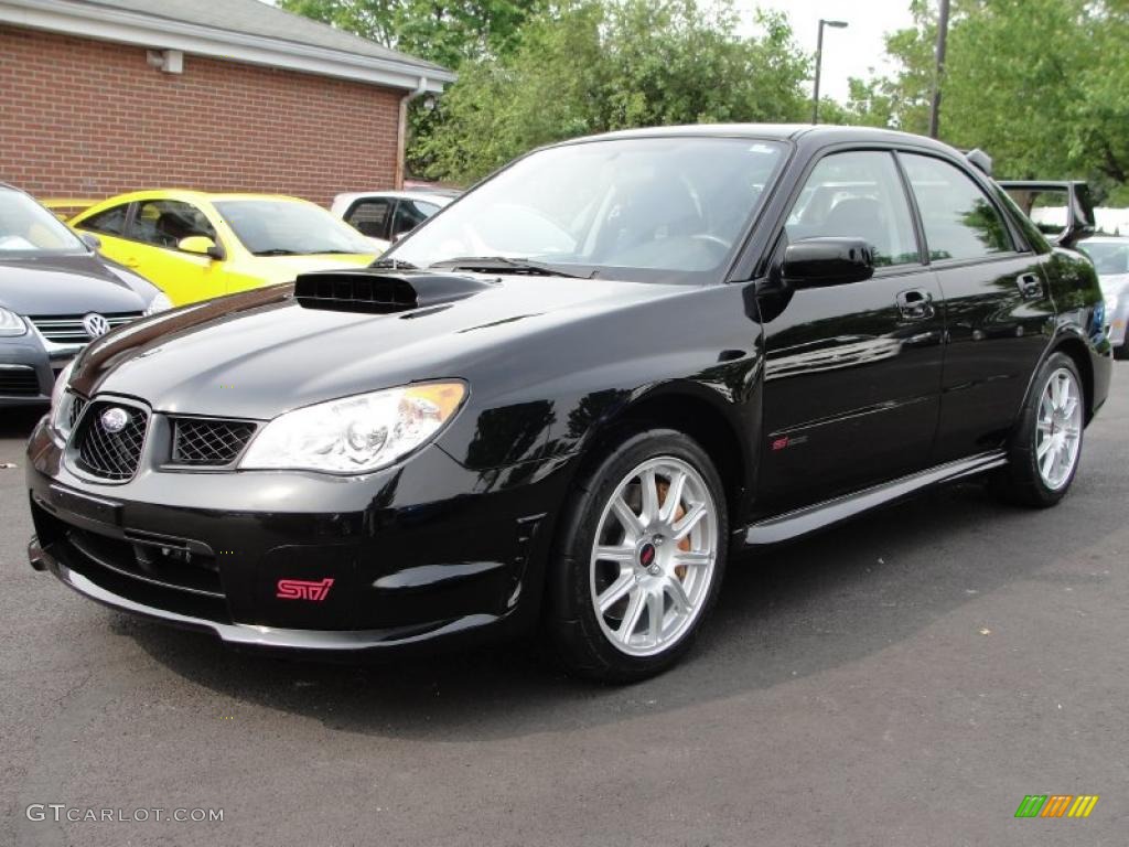 2007 Impreza WRX STi - Obsidian Black Pearl / Blue Alcantara photo #3