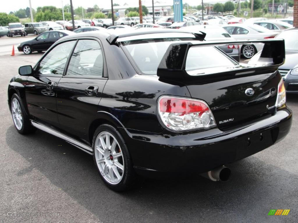 2007 Impreza WRX STi - Obsidian Black Pearl / Blue Alcantara photo #4