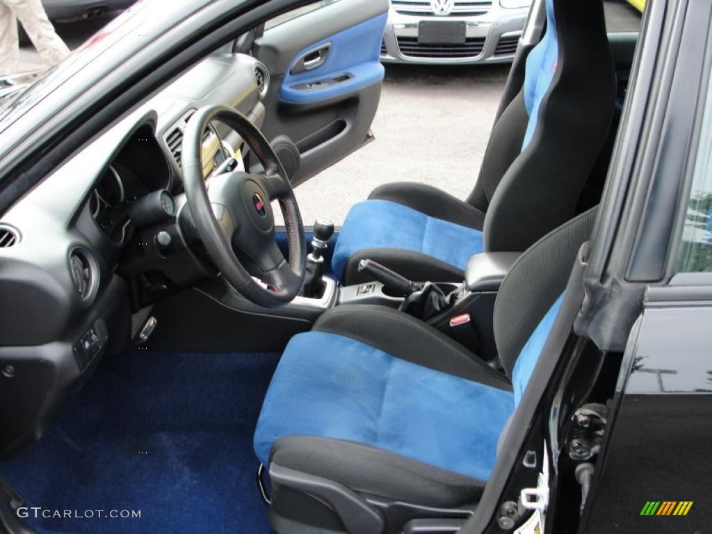 2007 Impreza WRX STi - Obsidian Black Pearl / Blue Alcantara photo #7