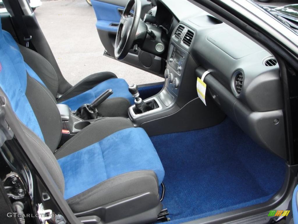 2007 Impreza WRX STi - Obsidian Black Pearl / Blue Alcantara photo #8