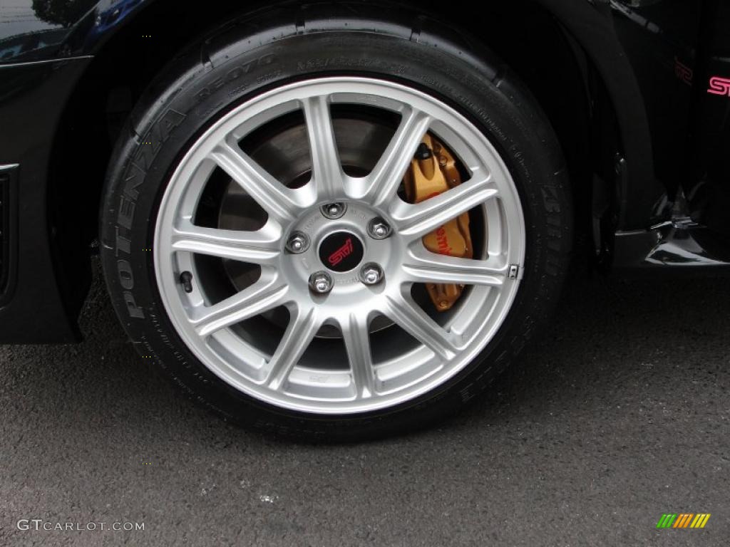 2007 Impreza WRX STi - Obsidian Black Pearl / Blue Alcantara photo #10