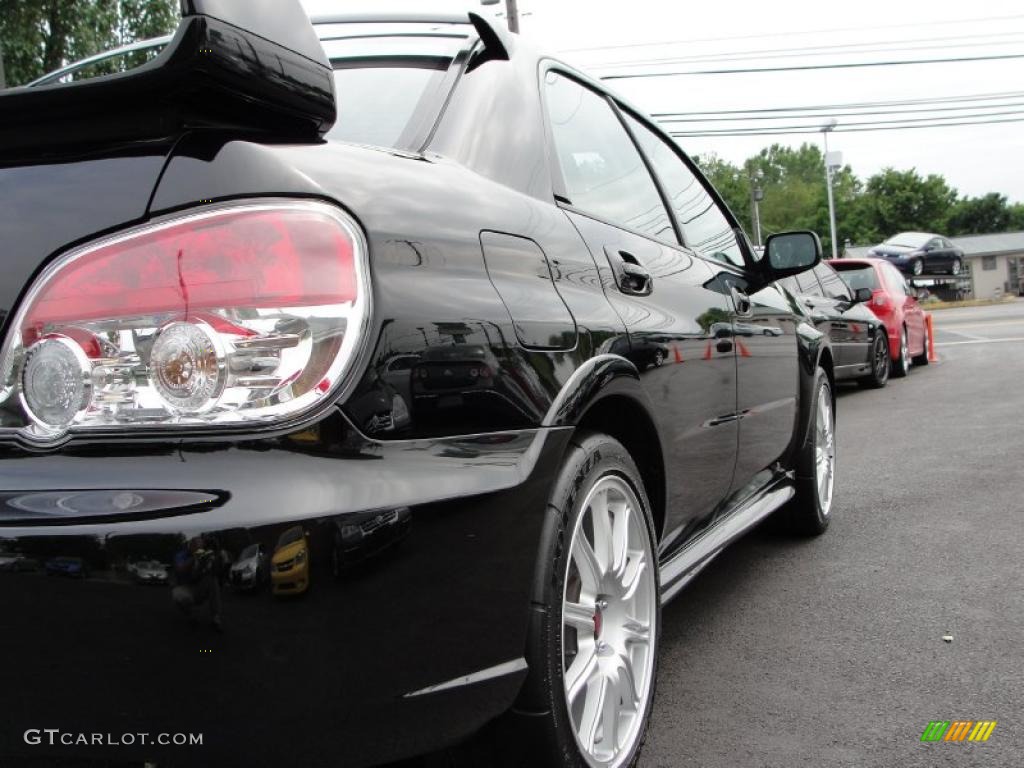 2007 Impreza WRX STi - Obsidian Black Pearl / Blue Alcantara photo #14