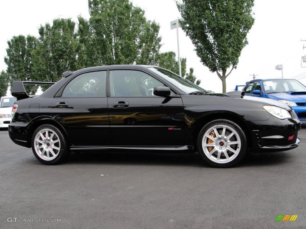 2007 Impreza WRX STi - Obsidian Black Pearl / Blue Alcantara photo #15