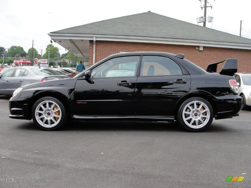 2007 Impreza WRX STi - Obsidian Black Pearl / Blue Alcantara photo #16