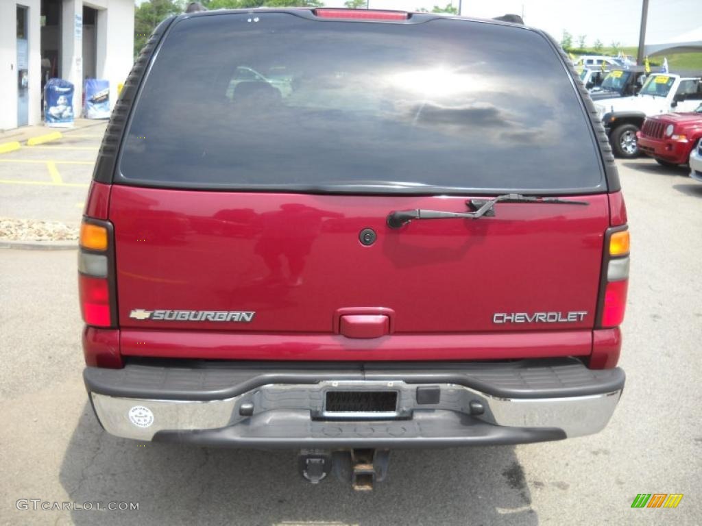 2004 Suburban 1500 LT 4x4 - Sport Red Metallic / Tan/Neutral photo #3