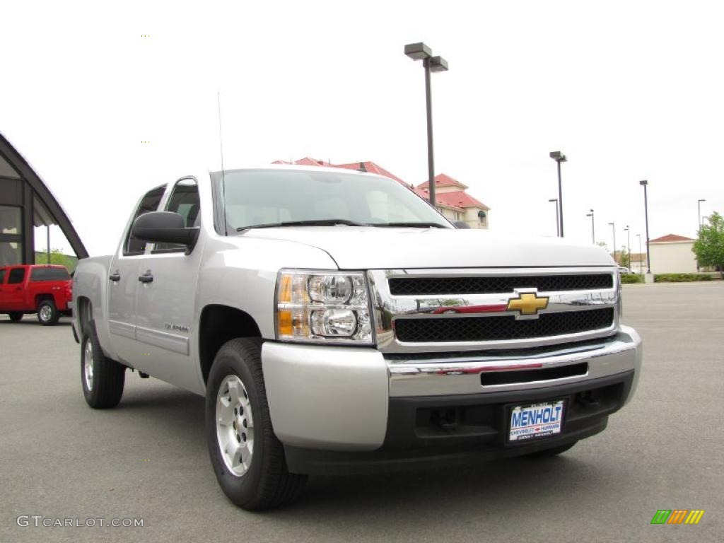 2010 Silverado 1500 LT Crew Cab 4x4 - Sheer Silver Metallic / Ebony photo #12