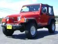 2006 Flame Red Jeep Wrangler X 4x4  photo #3