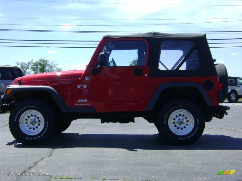 2006 Wrangler X 4x4 - Flame Red / Dark Slate Gray photo #4