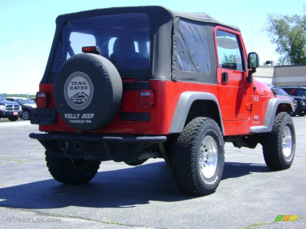 2006 Wrangler X 4x4 - Flame Red / Dark Slate Gray photo #7