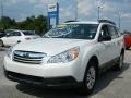 2010 Satin White Pearl Subaru Outback 2.5i Wagon  photo #1