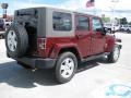 2007 Red Rock Crystal Pearl Jeep Wrangler Unlimited Sahara 4x4  photo #3