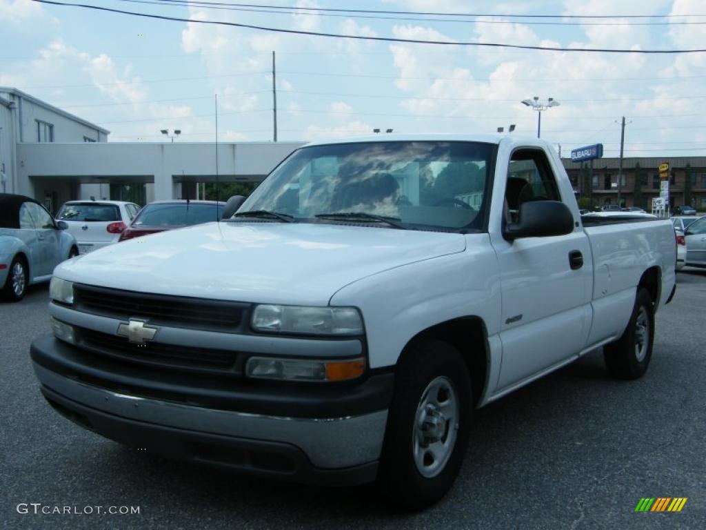 2002 Silverado 1500 Work Truck Regular Cab - Summit White / Tan photo #1