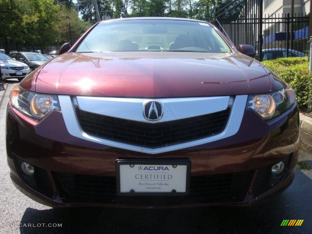 2009 TSX Sedan - Basque Red Pearl / Parchment photo #2