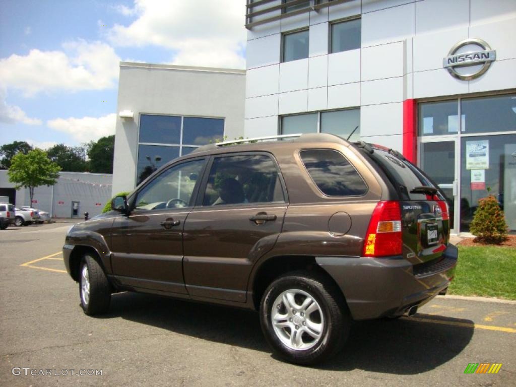 2008 Sportage EX V6 4x4 - Smokey Brown Metallic / Beige photo #5